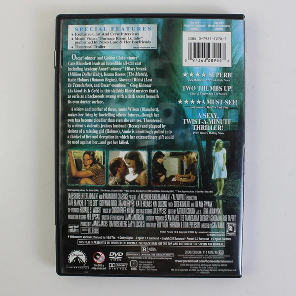 The Gift DVD 2000 Paramount Classics Cate Blanchett Thriller 32895
