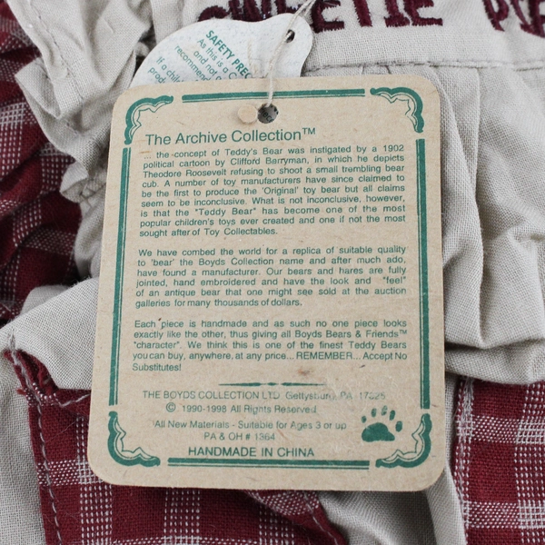 Boyds Bears Aunt Becky Bearchild Plush Stuffed Animal 12"