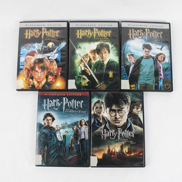 Lot Of 5 Harry Potter Movies (DVDs, 1, 2 , 3, 4, & Deathly Hallows Pt 2)