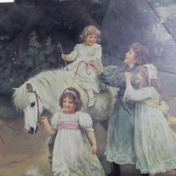 Antique Art Print "Golden Hours” 1903 Signed Arthur J Elsley Framed 26" x 31.5"