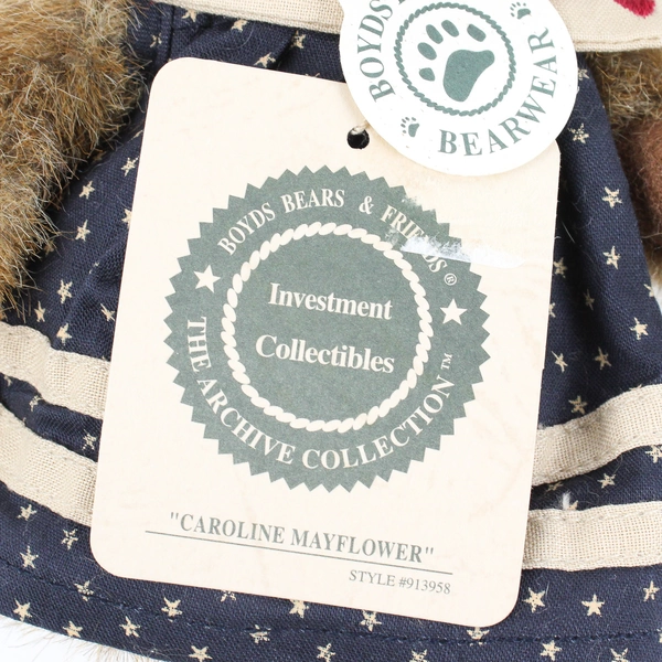 Boyds Bears Caroline Mayflower Stuffed Animal Plush Toy 6"