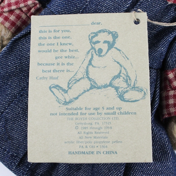 Boyds Bears Bonnie Stuffed Animal Plush Toy 6"