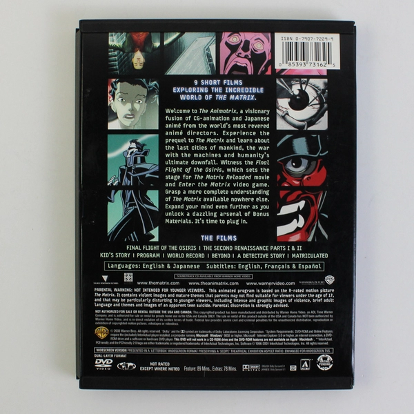 The Animatrix DVD, 9 Short Films Exploring the Matrix, 2003 #37316