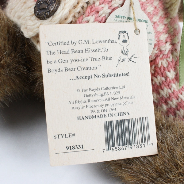 Boyds Bears Mrs. Mertz Stuffed Animal Plush Toy 10"