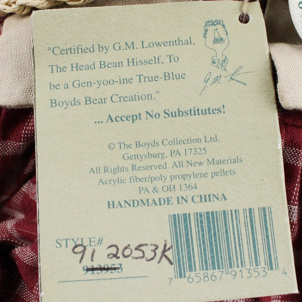 Boyds Bears Clementine Stuffed Animal Plush Toy 12"