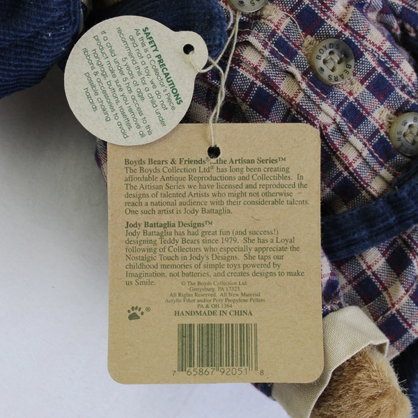 Boyds Bears Herbert Henry Jodibear Stuffed Animal Plush Toy 9"