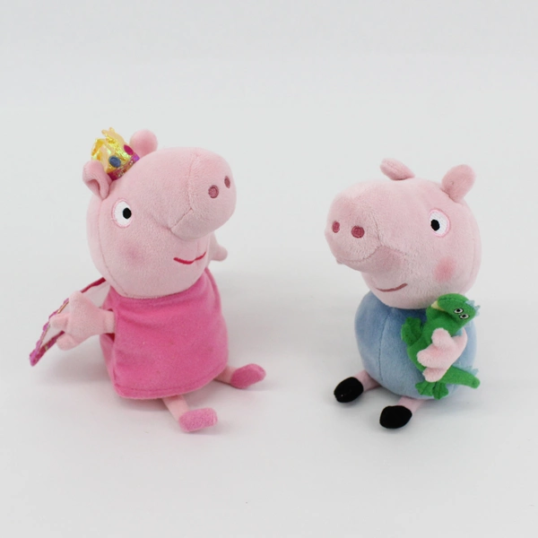 2017 Ty Beanie Babies George with Dinosaur And Princess Peppa Plush Toys