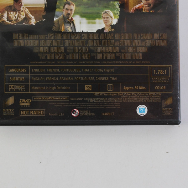 Jesse Stone: Night Passage DVD, 2006 Sony Pictures Tom Selleck Drama