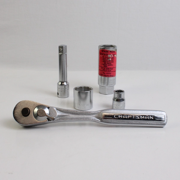Vintage Sears Craftsman 1/4 & 3/8 Drive Socket Wrench Set