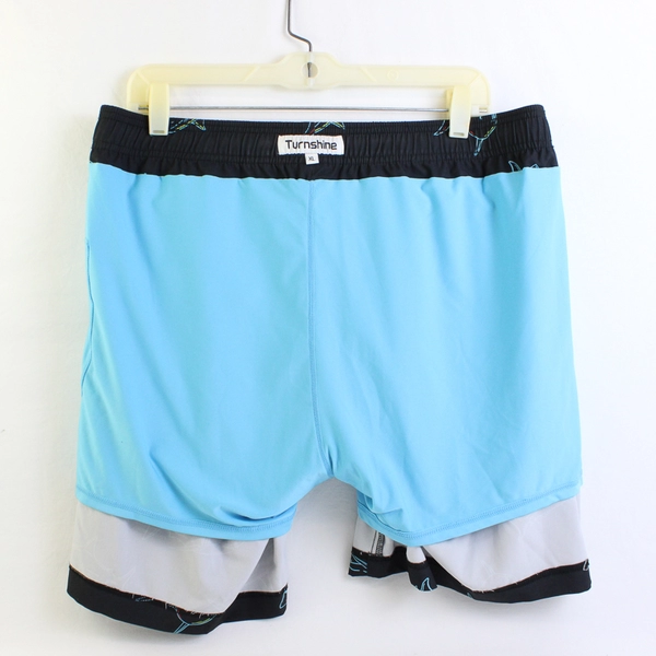Turnshine Swim Trunks Compression Liner Stretch Quick Dry Board Shorts XL