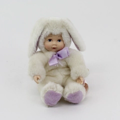 2001 Anne Geddes 5" Baby Doll Bunny Rabbit Plush Mini 