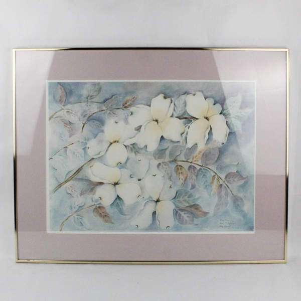 Ann Calagaz Framed Watercolor Painting Art 22.5 x 28.25 Signed