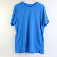 Adidas Men's L Athletic Shirt Mesh Short Sleeve Blue