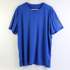 Adidas Men's XL Athletic Shirt Mesh Short Sleeve Navy Blue