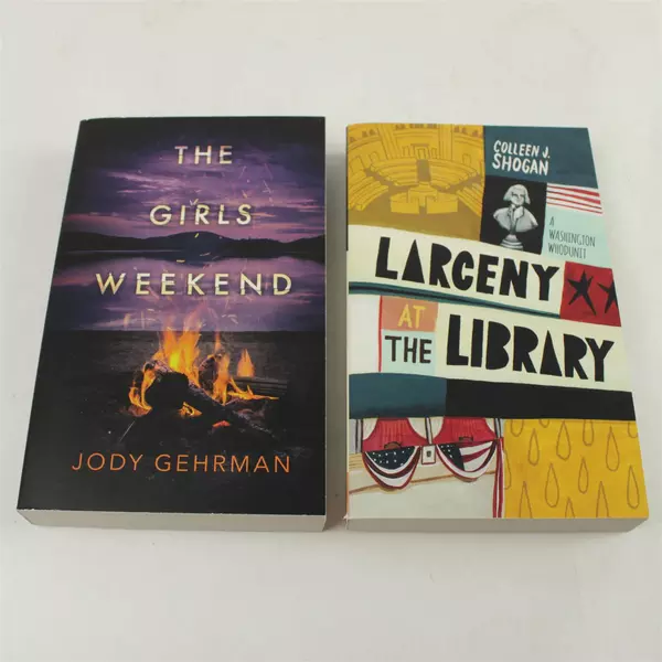 Lot of 2 Books The Girls Weekend & Larceny at the Library Cozy Mysteries