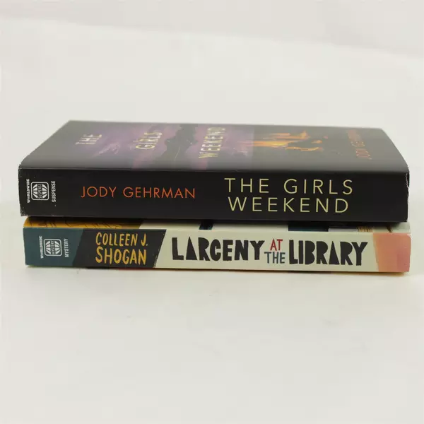 Lot of 2 Books The Girls Weekend & Larceny at the Library Cozy Mysteries