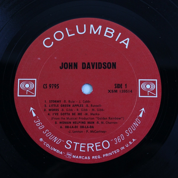 John Davidson Self Titled Vinyl LP Columbia Records CS 9795