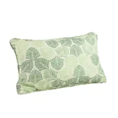 Martha Stewart Green & White Lumbar Pillow Decorative 17.5x10.5