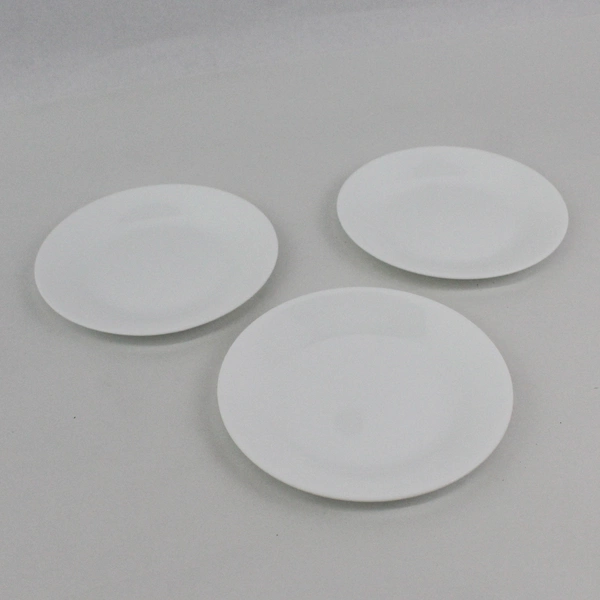 Set of 3 Corelle Vitrelle Dazzling White Bread Plates White 6.75"