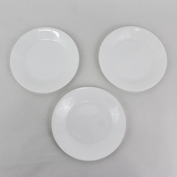 Set of 3 Corelle Vitrelle Dazzling White Bread Plates White 6.75"