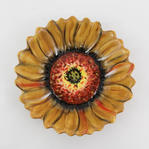 Ceramic Sunflower Trinket Bowl