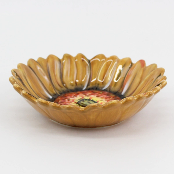 Ceramic Sunflower Trinket Bowl