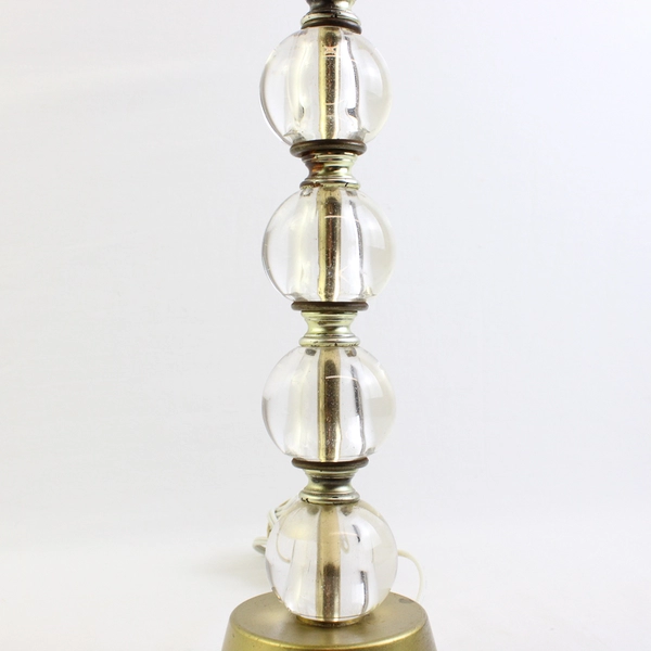 MCM-Style Stacked Glass Ball Table Lamp 14-3/4" TESTED WORKS
