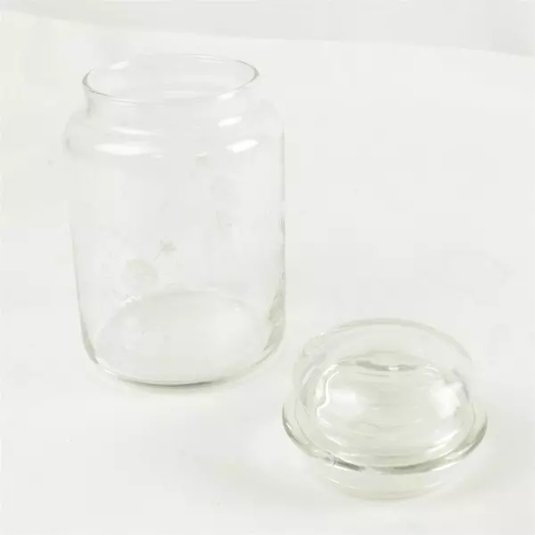 Clear Glass Jar "Wishes" Decorative Storage Jar 7" Tall