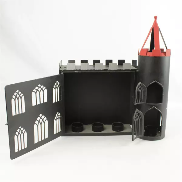 It's The Thing Metal Haunted House 14" Castle Tea Light Candle Holder Halloween