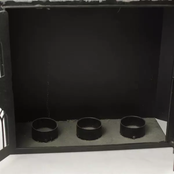 It's The Thing Metal Haunted House 14" Castle Tea Light Candle Holder Halloween