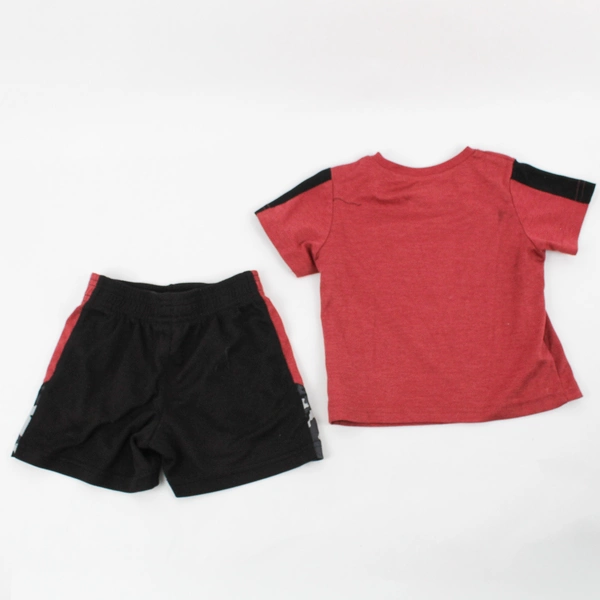 Athletic Works Baby Boys 18M Matching Short and T-Shirt Set Red and Camo