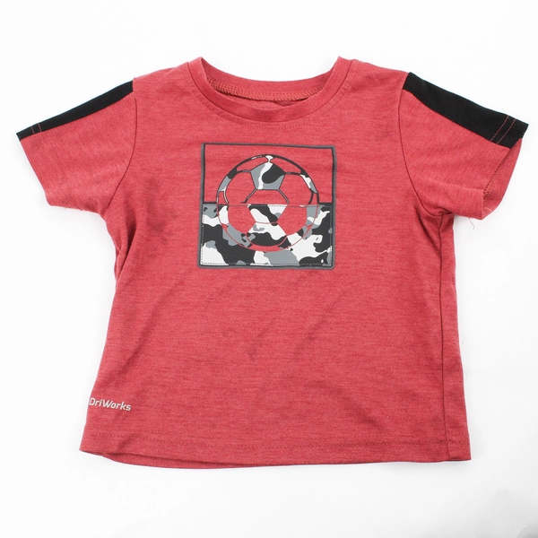 Athletic Works Baby Boys 18M Matching Short and T-Shirt Set Red and Camo