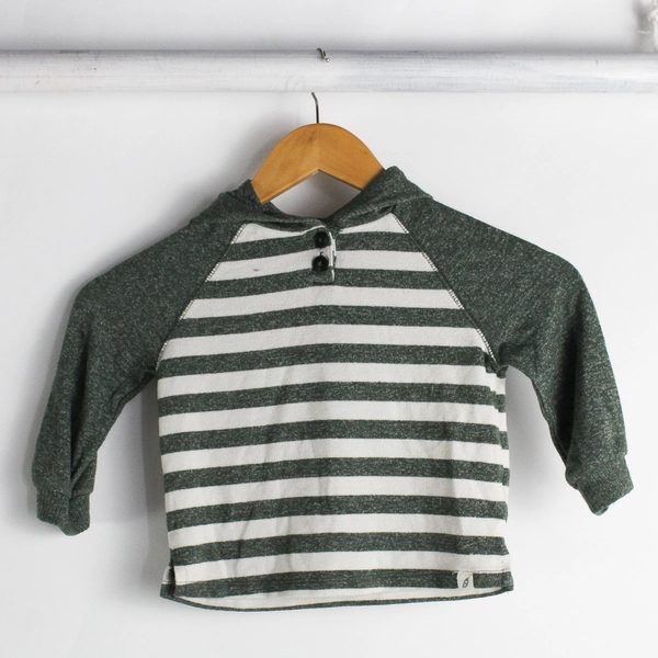 Lot of 2 Unisex Baby 18M Woven Hoodies Cat & Jack and Easy-Peasy Green/White