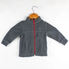 Columbia Child's 12-18M Gray Fleece Soft Shell Full Zip Long Sleeve Jacket