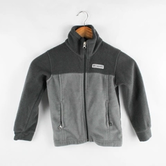 Columbia Childs XXS (4/5) Two-Toned Gray Full Zip Soft Shell Fleece Jacket