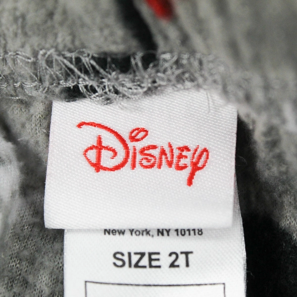 Disney Toddler 2T Gray Mickey Mouse Scarf Fleece Pajama Pants