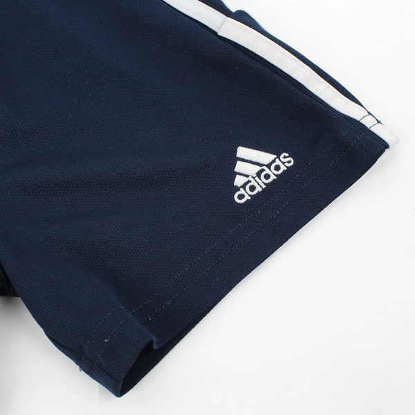 Adidas Baby Boys 24M Navy Blue with White Stripe Athletic Shorts