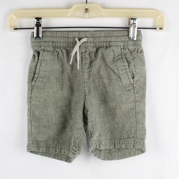 Old Navy Toddler Size 3T ~ Green Woven Functional Drawstring Shorts with Pockets