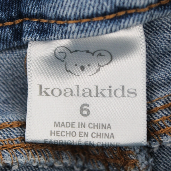 Koala Kids Unisex 6 Medium Wash Adjustable Waist Jean Shorts