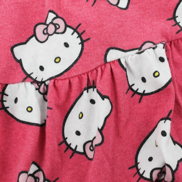 Hello Kitty Toddler Girls 4T Pink Cotton Blend Ruffle Skirt Elastic Waist