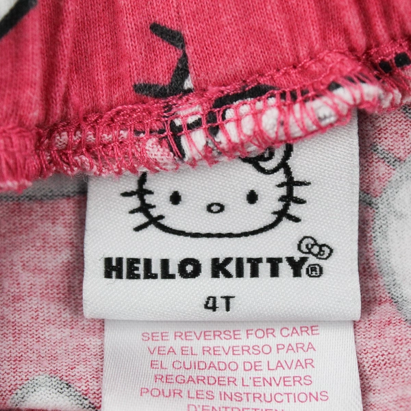 Hello Kitty Toddler Girls 4T Pink Cotton Blend Ruffle Skirt Elastic Waist