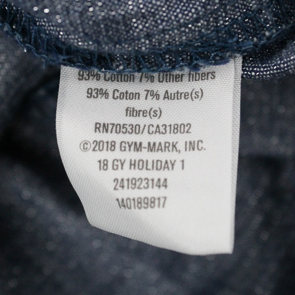 Gymboree Girls Size 6 Metallic Blue Denim Looking Ruffle Dress