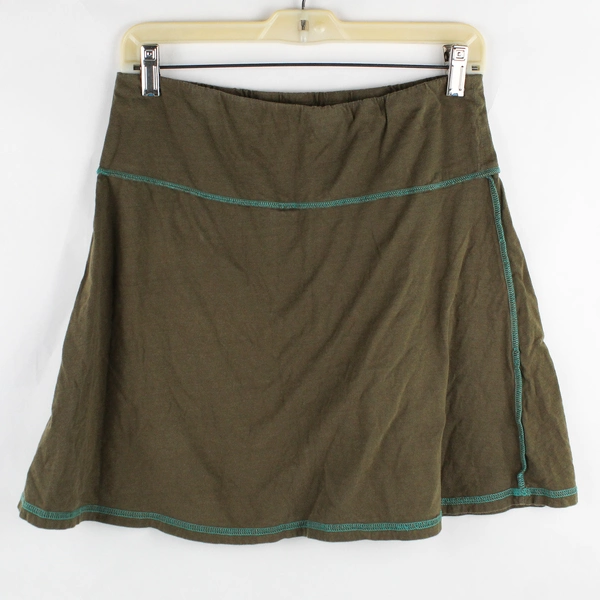 Natural Life Women's L Olive Green Thigh Length Skirt 100% Cotton