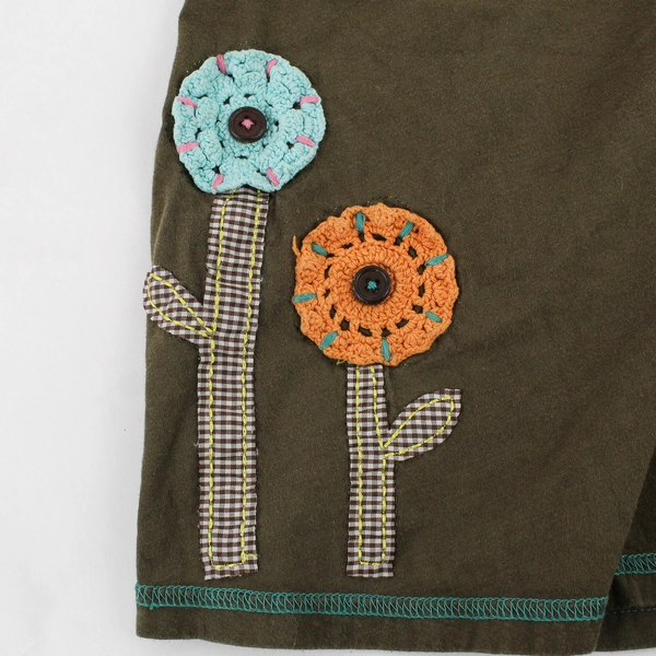 Natural Life Women's L Olive Green Thigh Length Skirt 100% Cotton