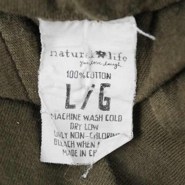 Natural Life Women's L Olive Green Thigh Length Skirt 100% Cotton