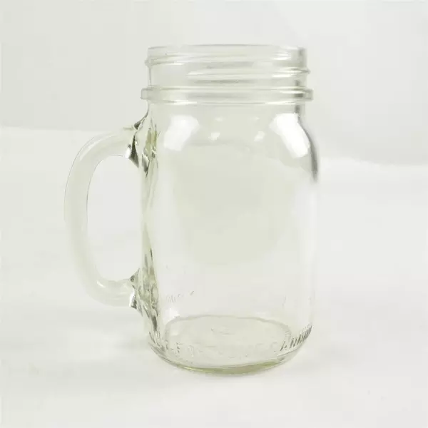 Glass Mason Jar with Handle for Crafts & Drinks