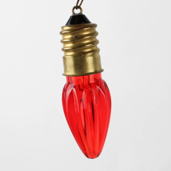 Pair of Christmas Light Bulb Dangle Earrings Red