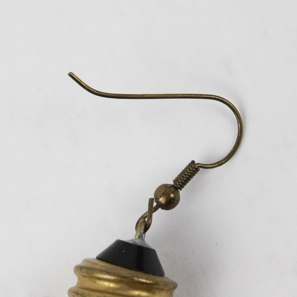 Pair of Christmas Light Bulb Dangle Earrings Red