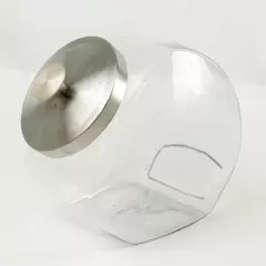 Anchor Hocking Penny Candy Jar Silver Lid Glass