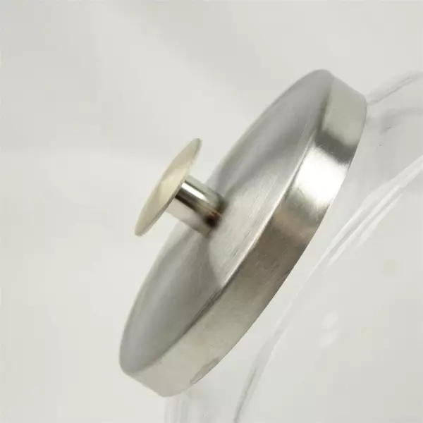 Anchor Hocking Penny Candy Jar Silver Lid Glass